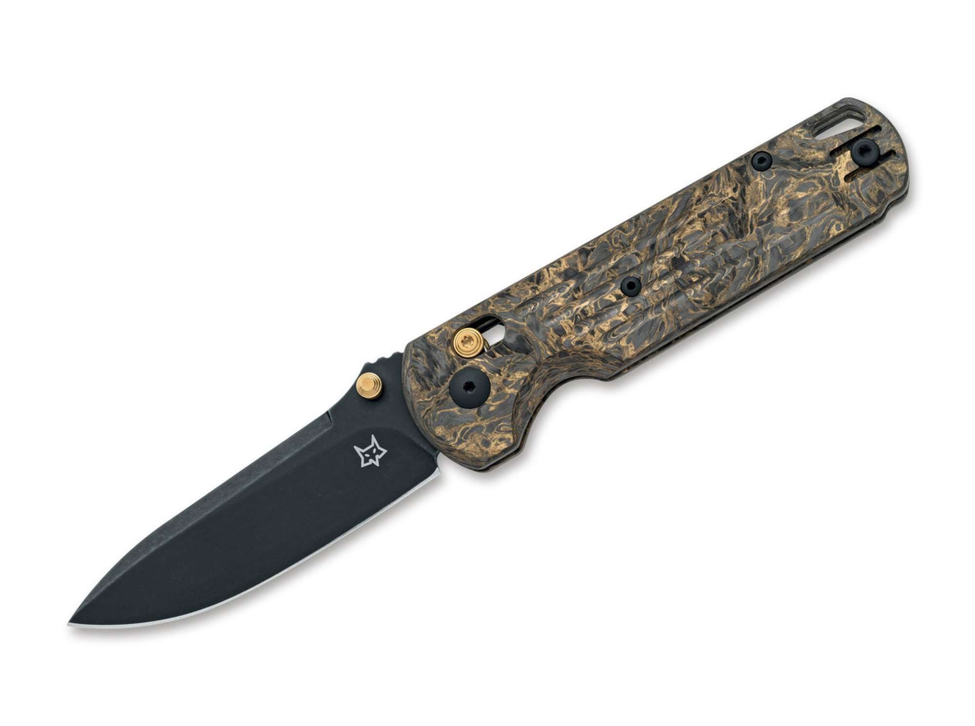 Fox Knives Taschenmesser Fox Knives Gabi Niolox Gold Dark Matter Carbon PVD
