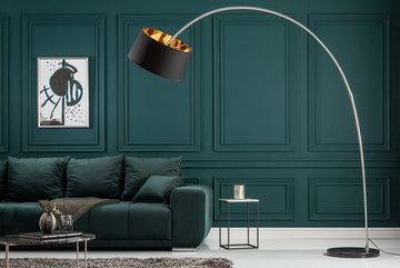 riess-ambiente Bogenlampe FORMA 215cm schwarz / gold, ohne Leuchtmittel, Wohnzimmer · Metall · verstellbar · Modern Design