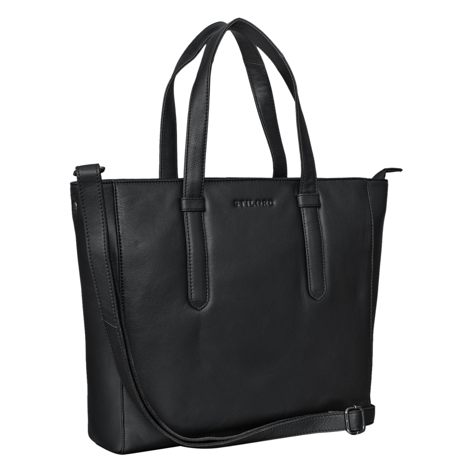 Bag "Rachel" STILORD Leder schwarz Tote Handtasche Damen