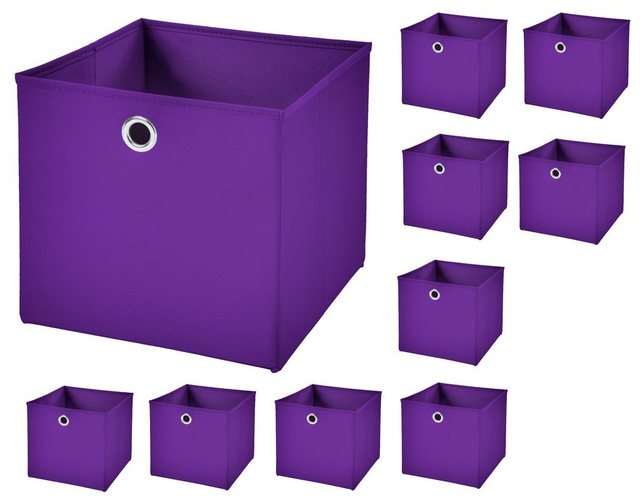 StickandShine Aufbewahrungsbox “10 Stück 33 x 33 x 33 cm Faltbox ohne Deckel Stoffbox Aufbewahrungsbox (10er SET 33x33x33) in verschiedenen Farben 33cm”