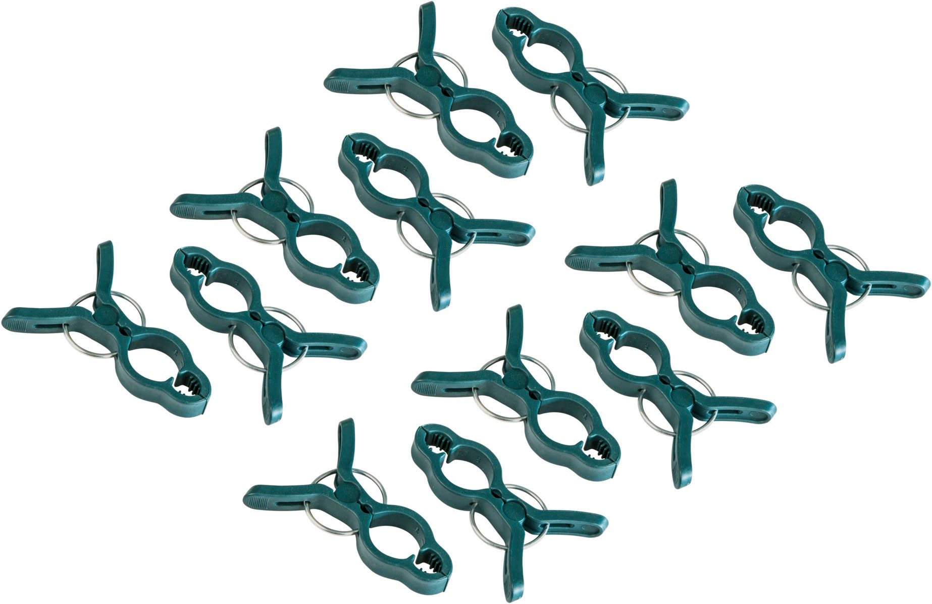 Windhager Rankhilfe Pflanzenclips Fix zum befestigen von Ästen, Pflanzklammern 12 Stk., 1 St., Pflanzenhalter 7,5 x 5 cm, grün