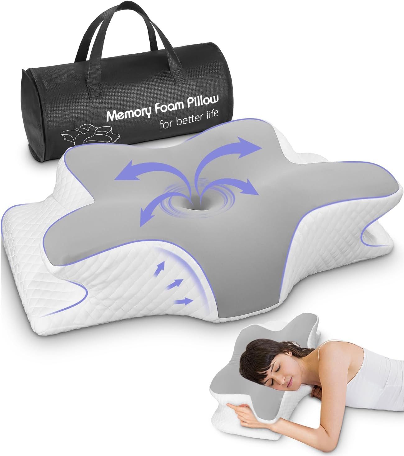 SinLaw Nackenstützkissen Schlafkissen,Ergonomisches Orthopädisches Kissen f günstig online kaufen