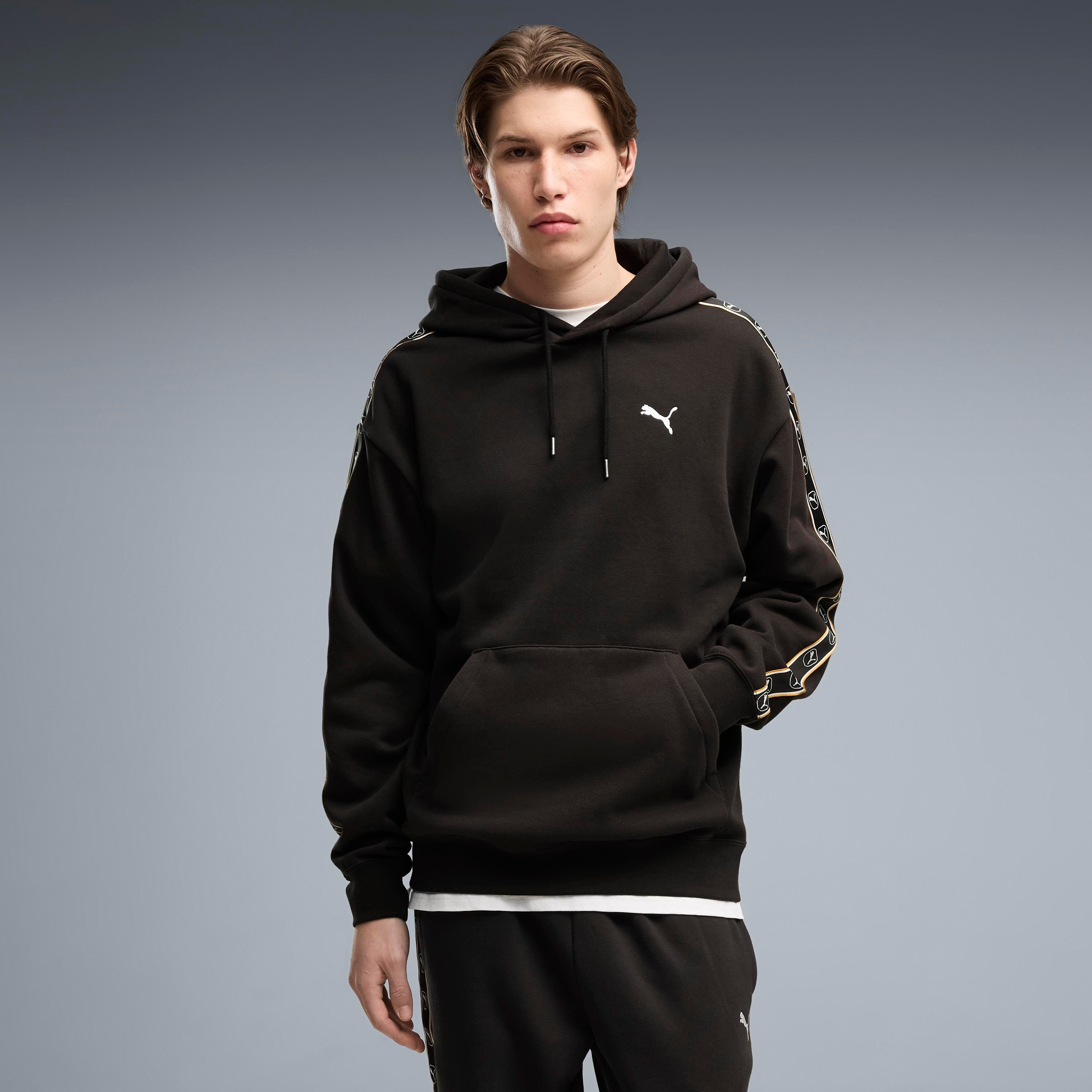 PUMA Kapuzensweatshirt ESS ELEVATED TAPE RELAXED HOODIE FL mit Kängurutasche, Relaxed Fit, normale Länge