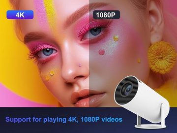 YEEFON Mini 4K Full HD 1080P 180°Dreh Heimkino Smart Portabler Projektor (1280*1080 px, 2.4/5G Dual WiFi & Bluetooth 5.0 Kompatible mit Android und IOS 11.0)