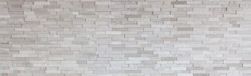 Mosani Mosaikfliesen Splitface Marmor Mosaik Steinwand Naturstein Brick hellgrau Streifen
