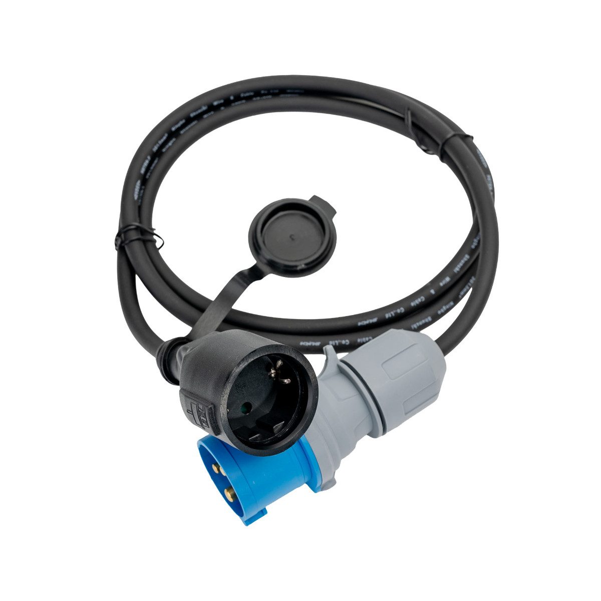 Platinet Schuko-Kupplung GP51, (Einzelprodukt), CEE auf Schuko Adapter für flexible Stromversorgung