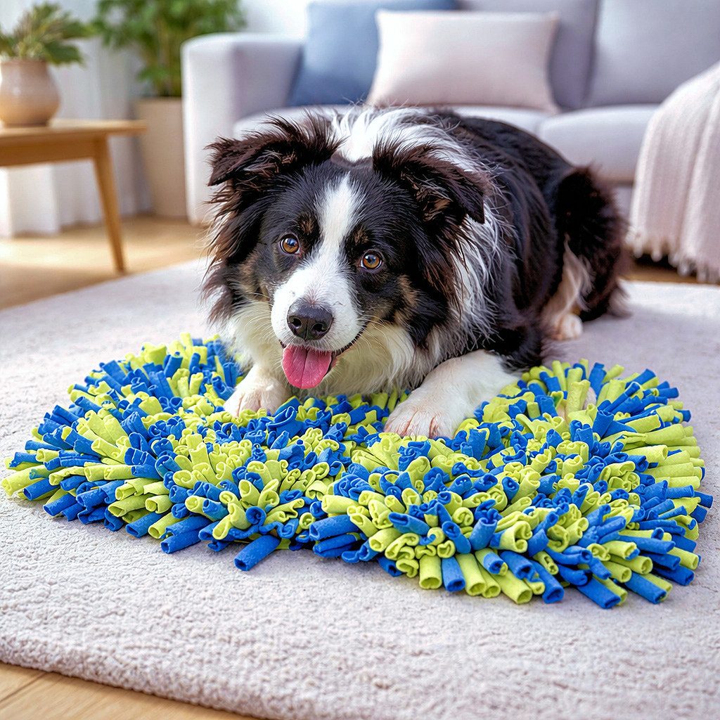 VABIONO Schnüffelteppich Schnüffelmatte CONNECT für Hunde, erweiterbar, Intelligenzspielzeug, Kein hastiges Schlingen, Fleece waschbar 30°, KOSTENLOSER VERSAND