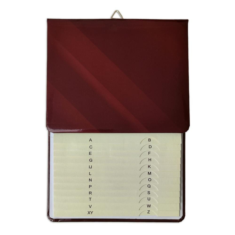 RNK Verlag Organisationsmappe Telefonregister mit 12 alphabetischen Klappregistern, 12 Klappregister, Folienkaschierung, cremefarbene Registertabs