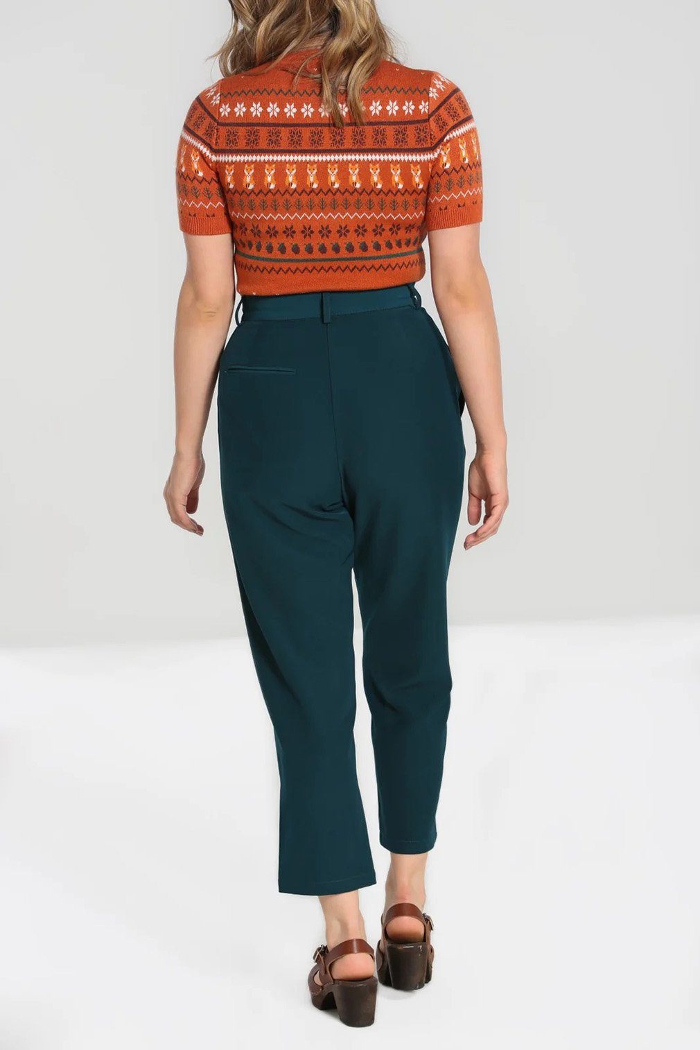Hell Bunny Stoffhose Ravenwood Cropped Trousers günstig online kaufen