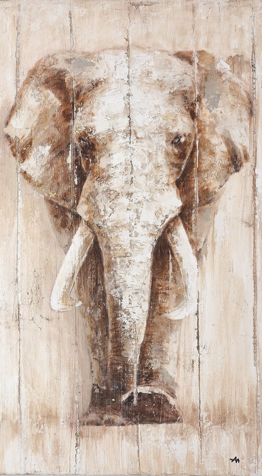 Bönninghoff Ölgemälde, Afrika, Elefant, Elefanten, Elefanten Bilder, Kunst, Tiere (1 St), jedes Bild ein Unikat