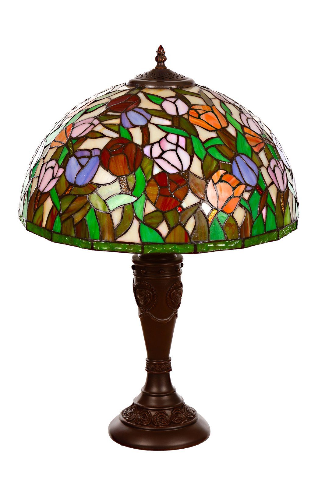 BIRENDY Stehlampe Lampe im Tiffany-Stil 16 Zoll Libelle Tiere Rose Tischlam günstig online kaufen