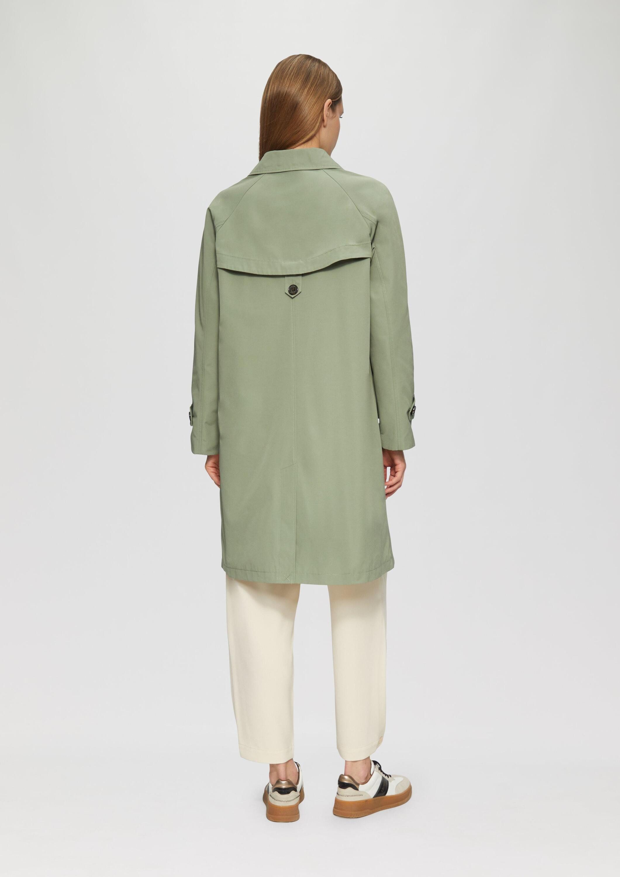 s.Oliver Trenchcoat Outdoor-Mantel Carcoat mit Rückenschlitz und Riegeldetail am Ärmel