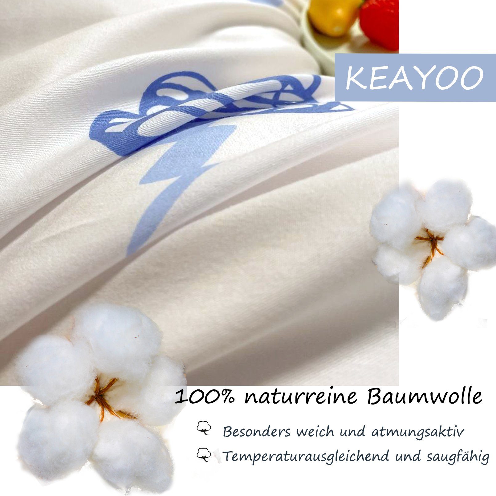 KEAYOO Kinderbettwäsche QWKL, Baumwolle, 2 teilig, 100% Baumwolle Kinderbet günstig online kaufen