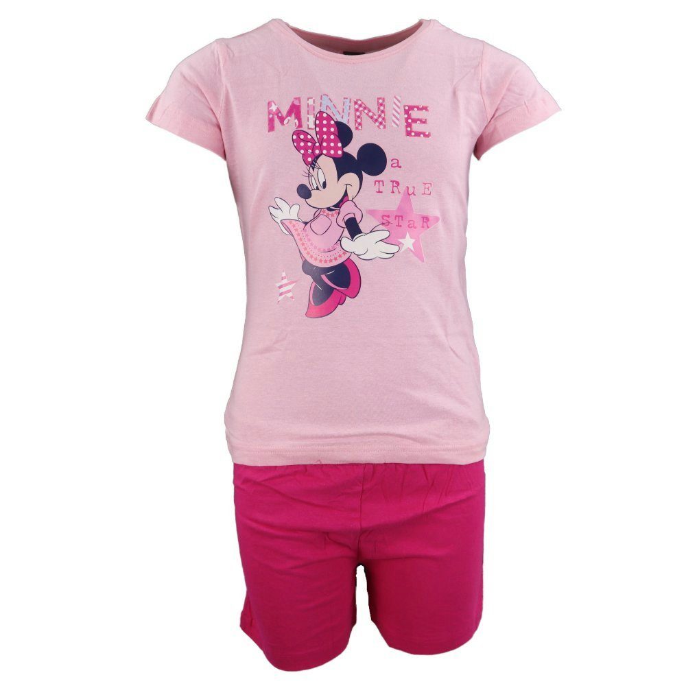 Disney Mouse Baumwolle Gr. Schlafanzug 110 Maus bis Pyjama Minnie Minnie Kinder 140, 100% Mädchen