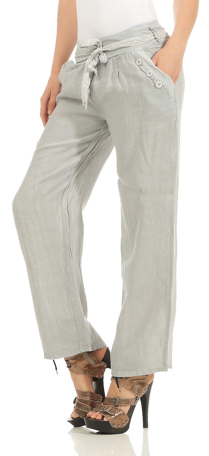 Mississhop Leinenhose Damen 100 % Leinen günstig online kaufen