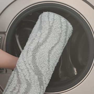 Badematte Badteppiche, Weicher Shaggy Mikrofaser Badteppich BlauCoastal, rutschhemmendbeschichtet, Rutschfeste Badematten Maschinenwaschba, Polyester, Saugfähiger Teppich für Duschwanne