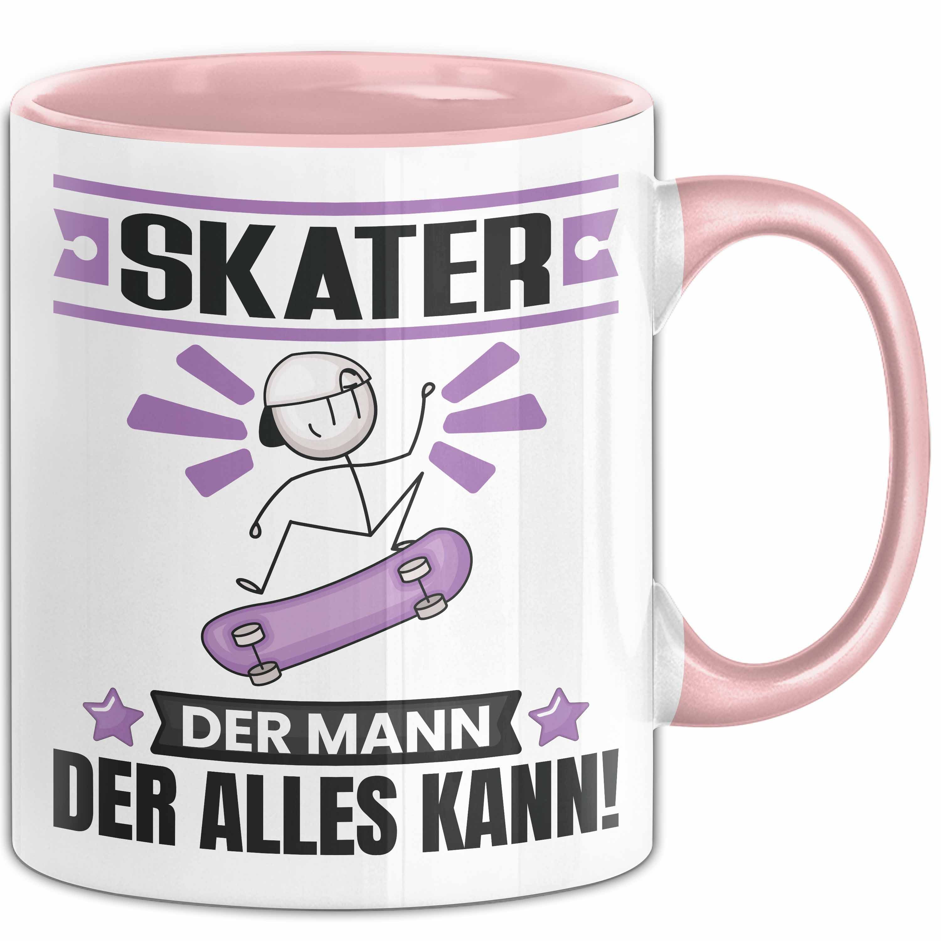 Trendation Tasse Skater Tasse Geschenk für Skater Der Mann Der Alles Kann Geschenkidee, Keramik