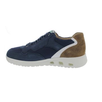 Mephisto Jansen Air Sneaker, Nubukleder / Mesh kombi., Jeans Blue, dunkelblau Schnürschuh