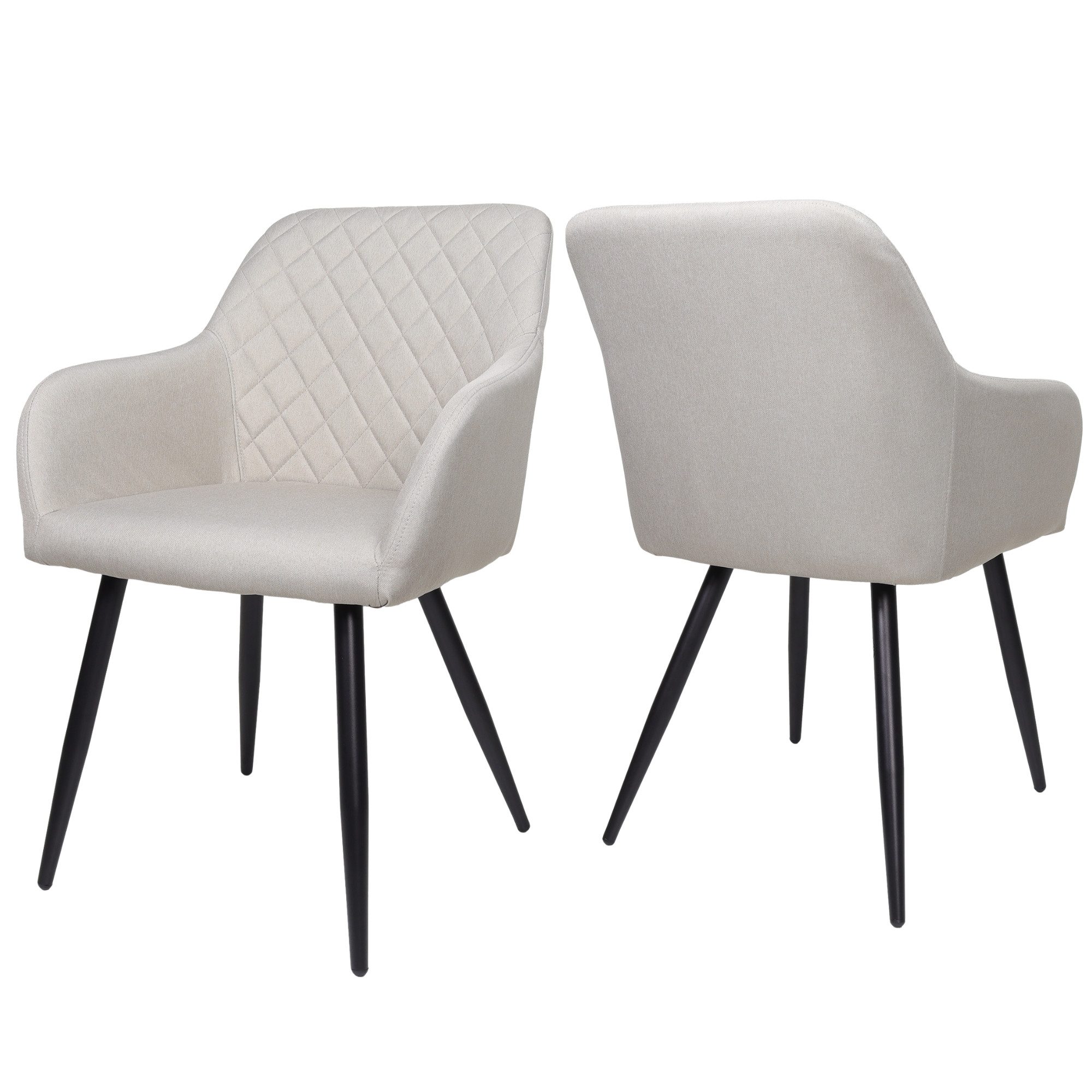 Albatros International Esszimmerstuhl Esszimmer Stühle 2er Set SILA, Stuhl Stühle Esszimmerstühle, Küche (2er Set, Beige, Stoff Bezug), Küchenstuhl Küchenstühle – Bild 5 von 5