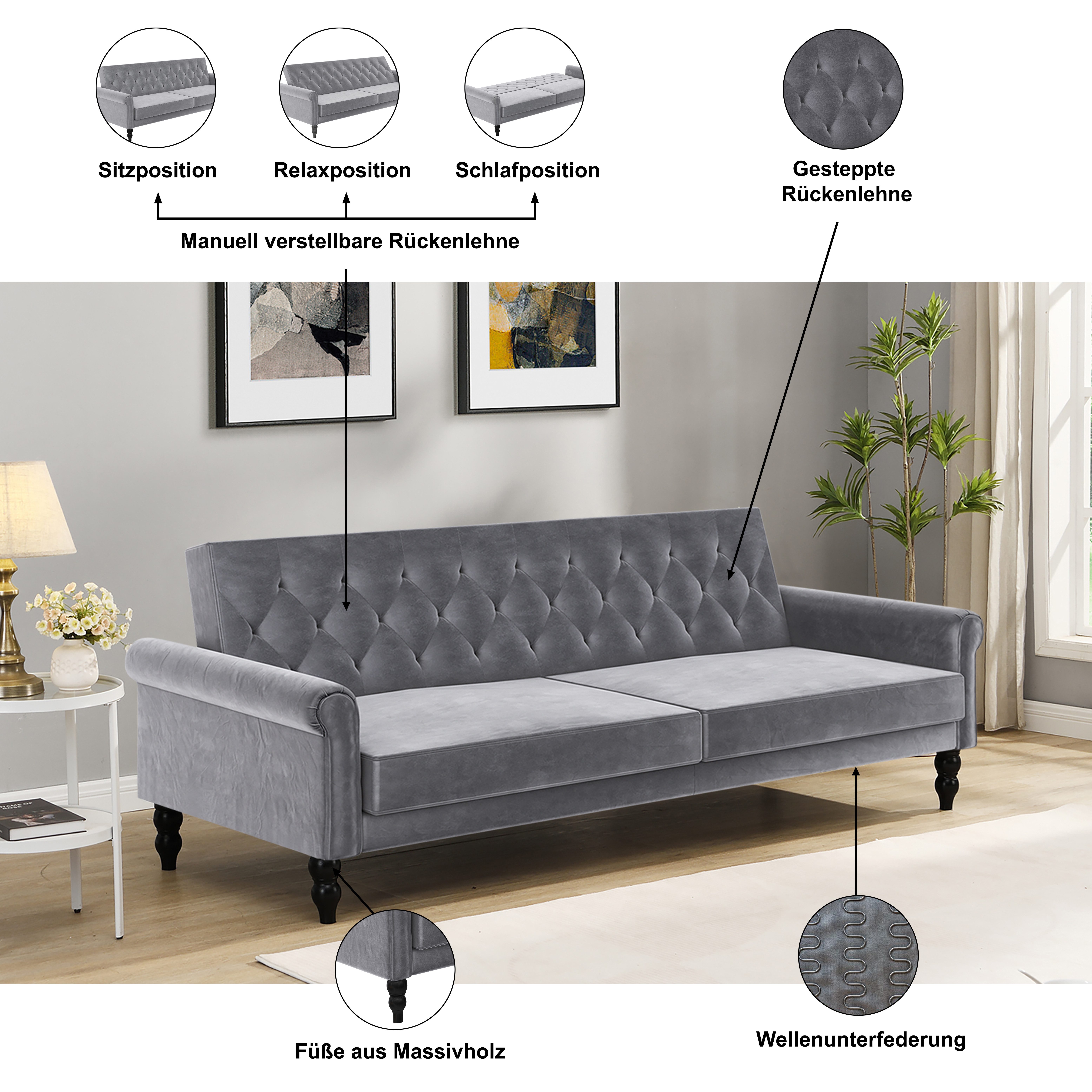 Dorel Home Schlafsofa Tyne