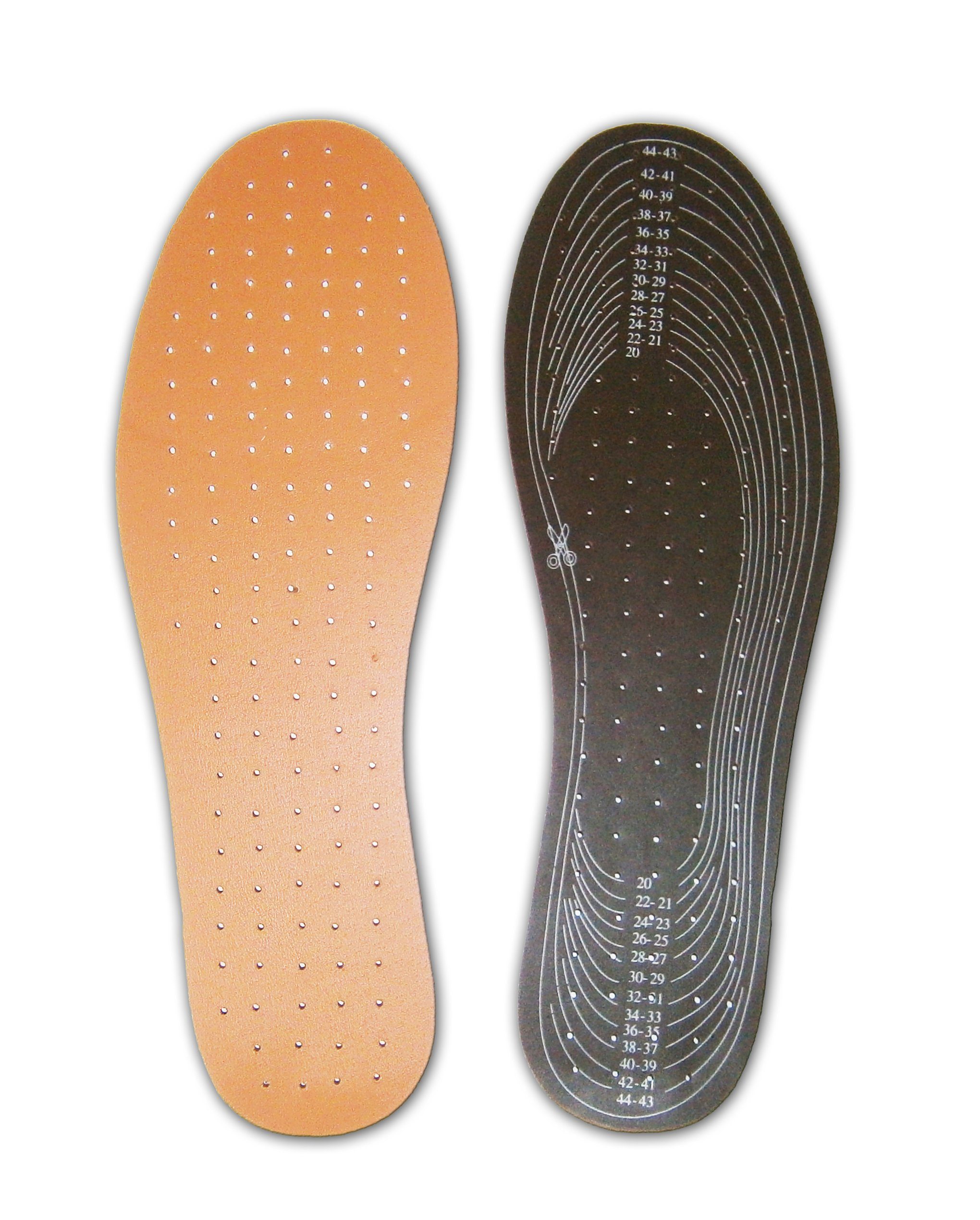 EDCO Einlegesohlen 1 Paar EINLEGESOHLE zuschneidbar Lederoptik Schuheinlagen Ledersohlen Sohlen 12 (2-tlg)
