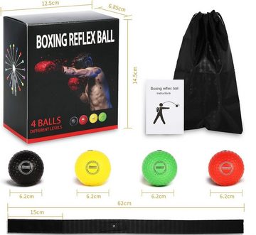 XDeer Lernspielzeug Reflexball,Box-Trainingsball Set,Boxing Reflexball, Ideal für das Training von Reaktion,Agilität Koordination