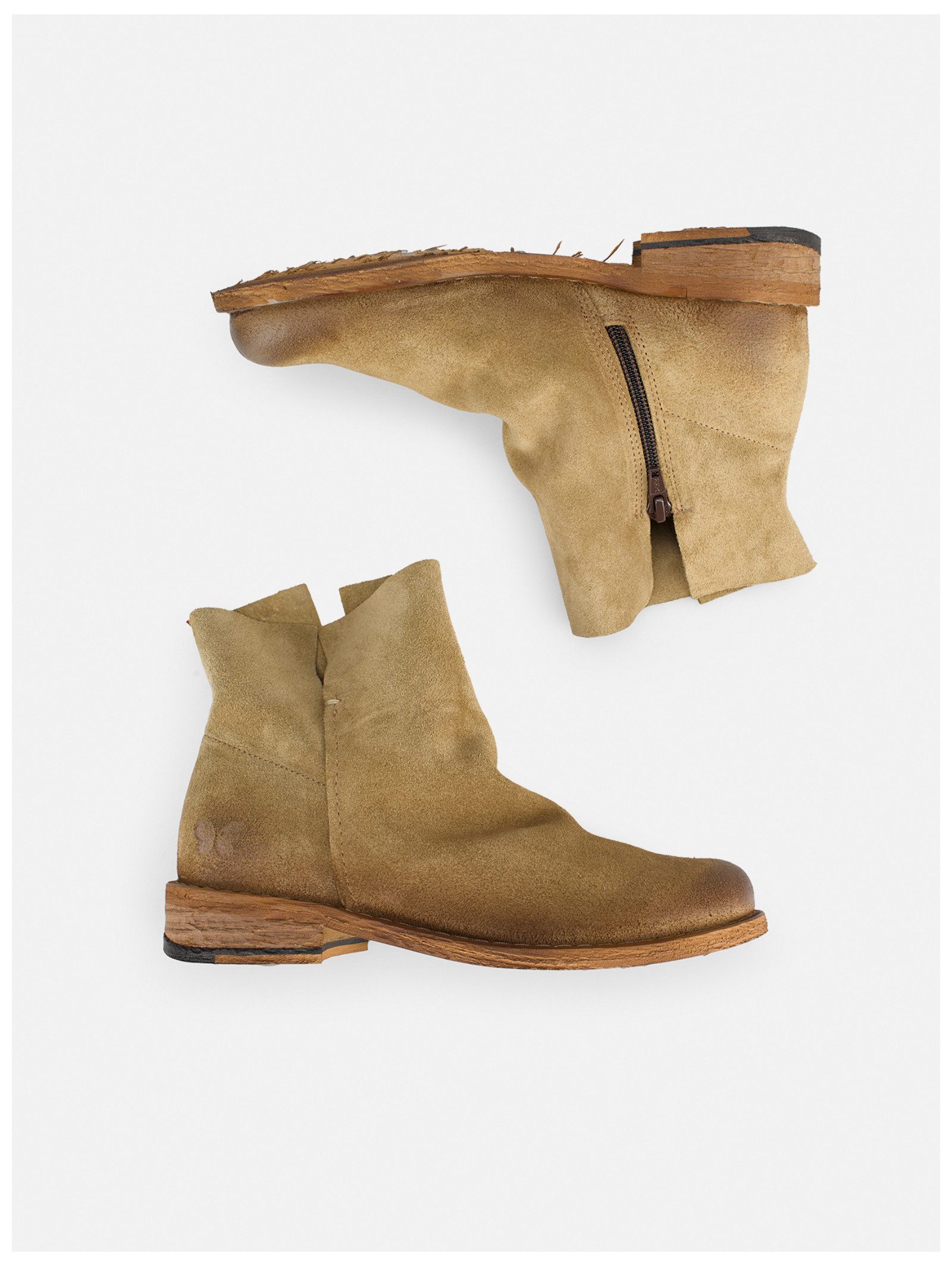 Felmini Stiefelette Veloursleder . Stiefelette