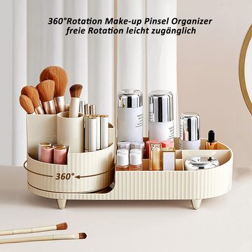 CALIYO Make-Up Organizer Make Up Kosmetik Organizer, 360° Drehbarer Beauty Organizer, Multifunktionale Kosmetikaufbewahrung für Frisiertisch, Schlafzimmer