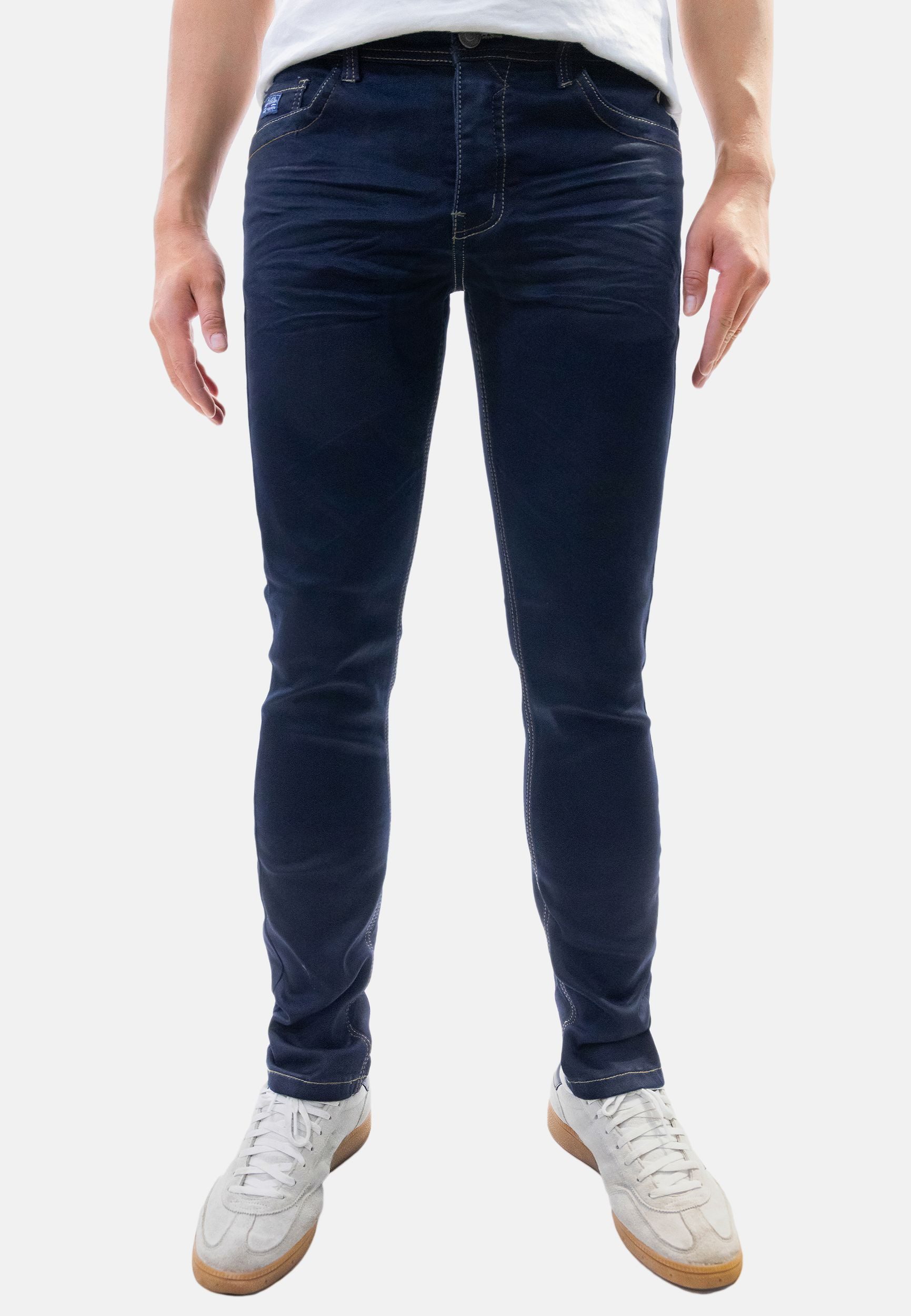 Jaylvis Regular-fit-Jeans Fein Jeans Twill Denim Design-Falten und Kontrast günstig online kaufen