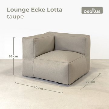 osoltus Gartenlounge-Set osoltus Premium Modular Lounge Eck Sitzelement Olefin taupe beige