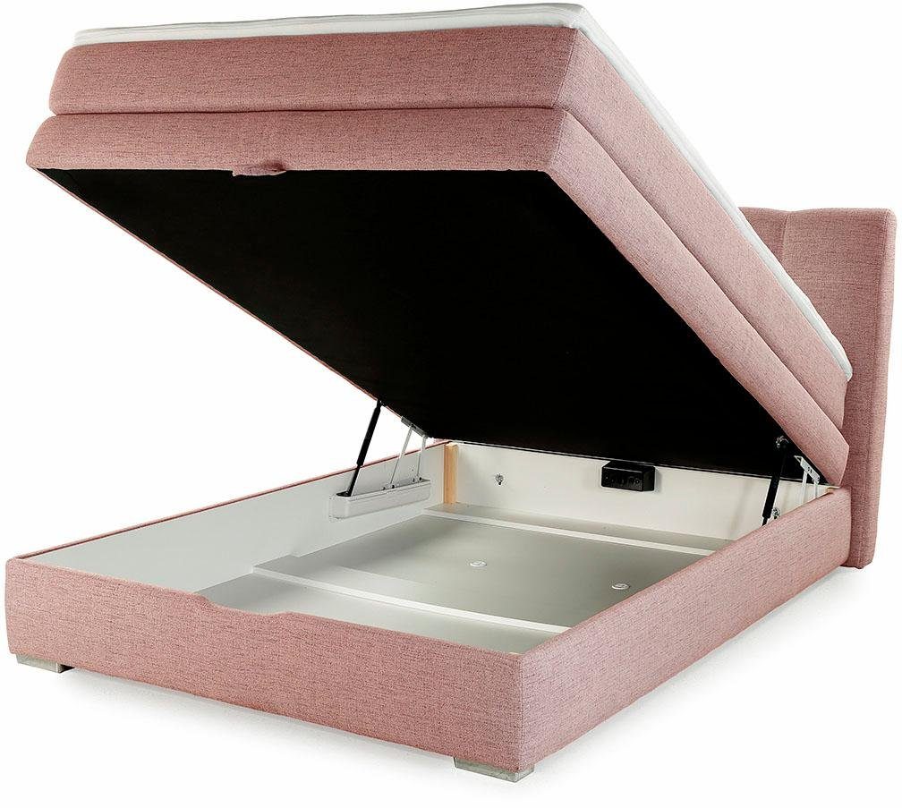 Jockenhöfer Gruppe Boxspringbett Amelie, mit Bettkasten und Topper, erhältlich in 120 & 140cm Breite
