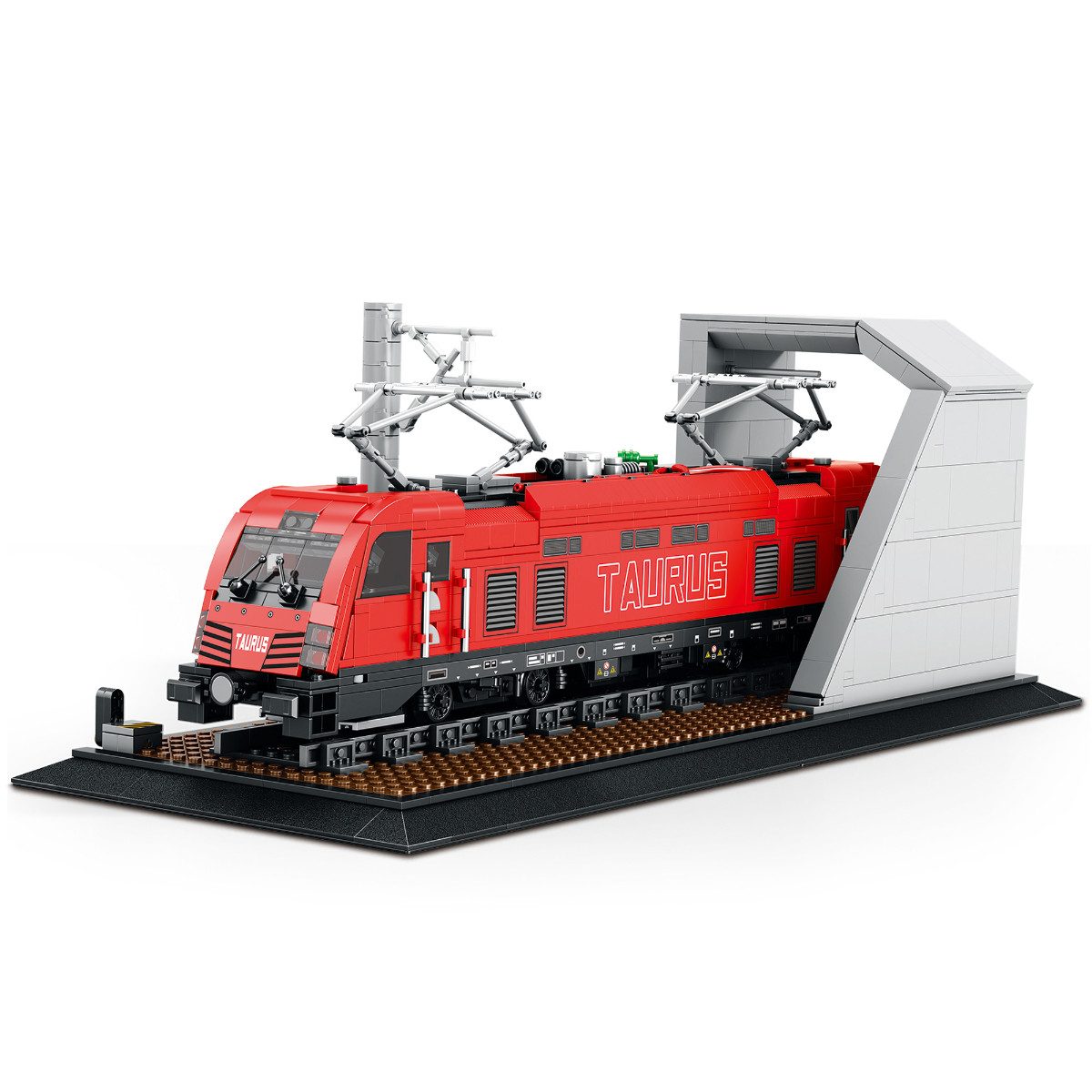 Reobrix 66020A Spielbausteine, (1939 St., Einzelmodell), Großformatige Lokomotive mit Basis