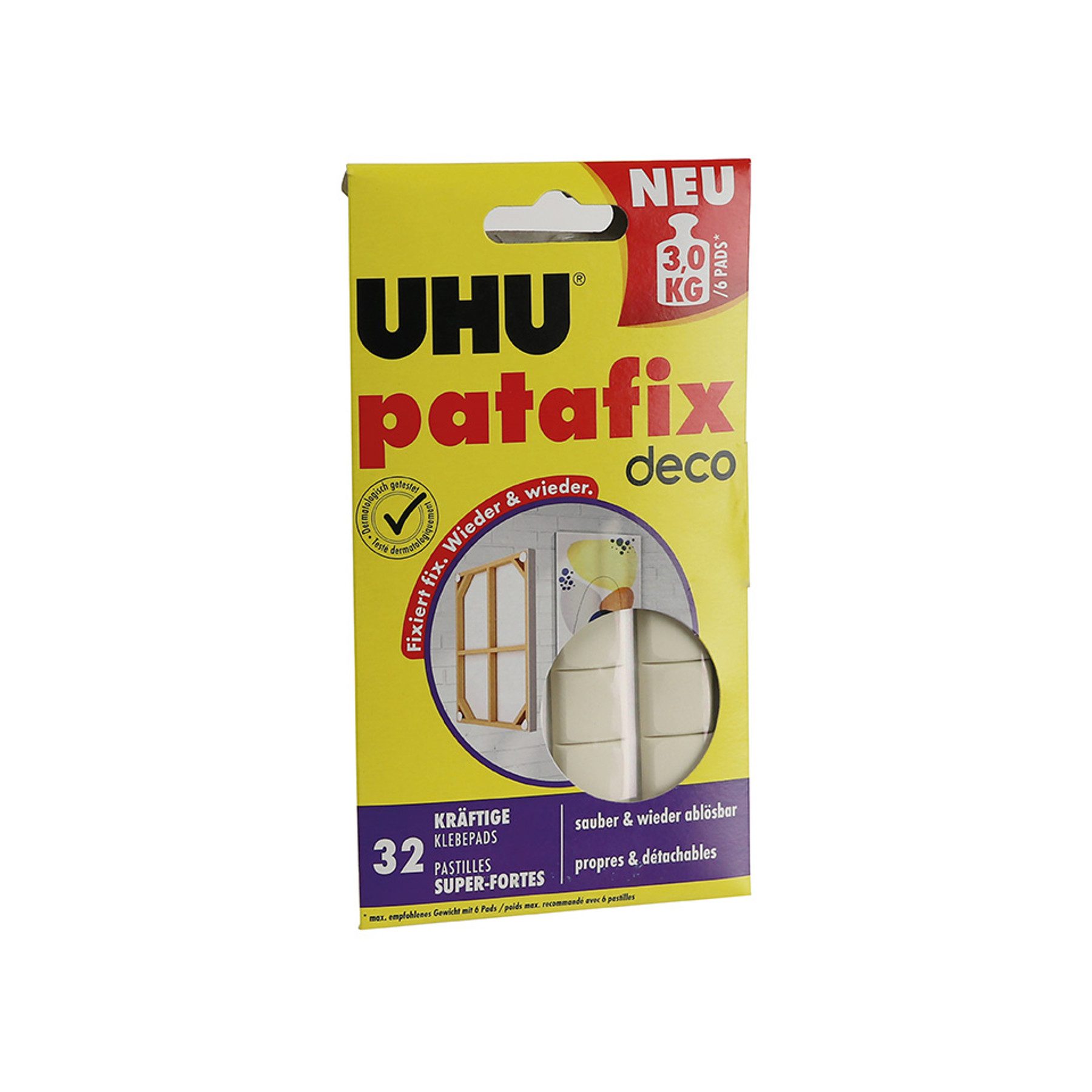 UHU Klebepad UHU doppelseitige Klebepads patafix deco, 47910, 32 Stück
