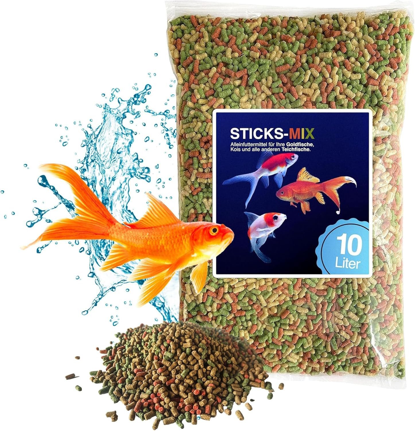 Blumixx Teichsticks bunt - Premium Futter für Fische, Teichfutter für: Fische, Teichfische