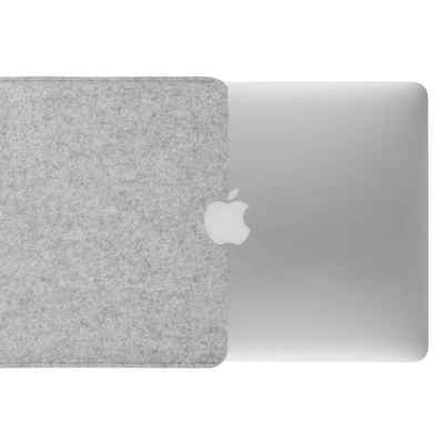 CoverKingz Laptoptasche Hülle für Apple MacBook Air 13,6" (M2) Handmade Filz Tasche Case, 100% Schurwolle, Made in Germany