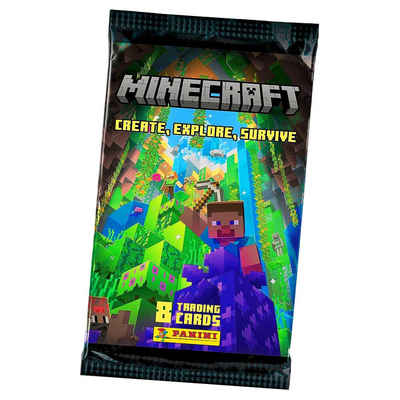 Panini Sammelkarte Panini Minecraft 3 Karten - Create Explore Survive Trading Cards (2023, Sammelkarten