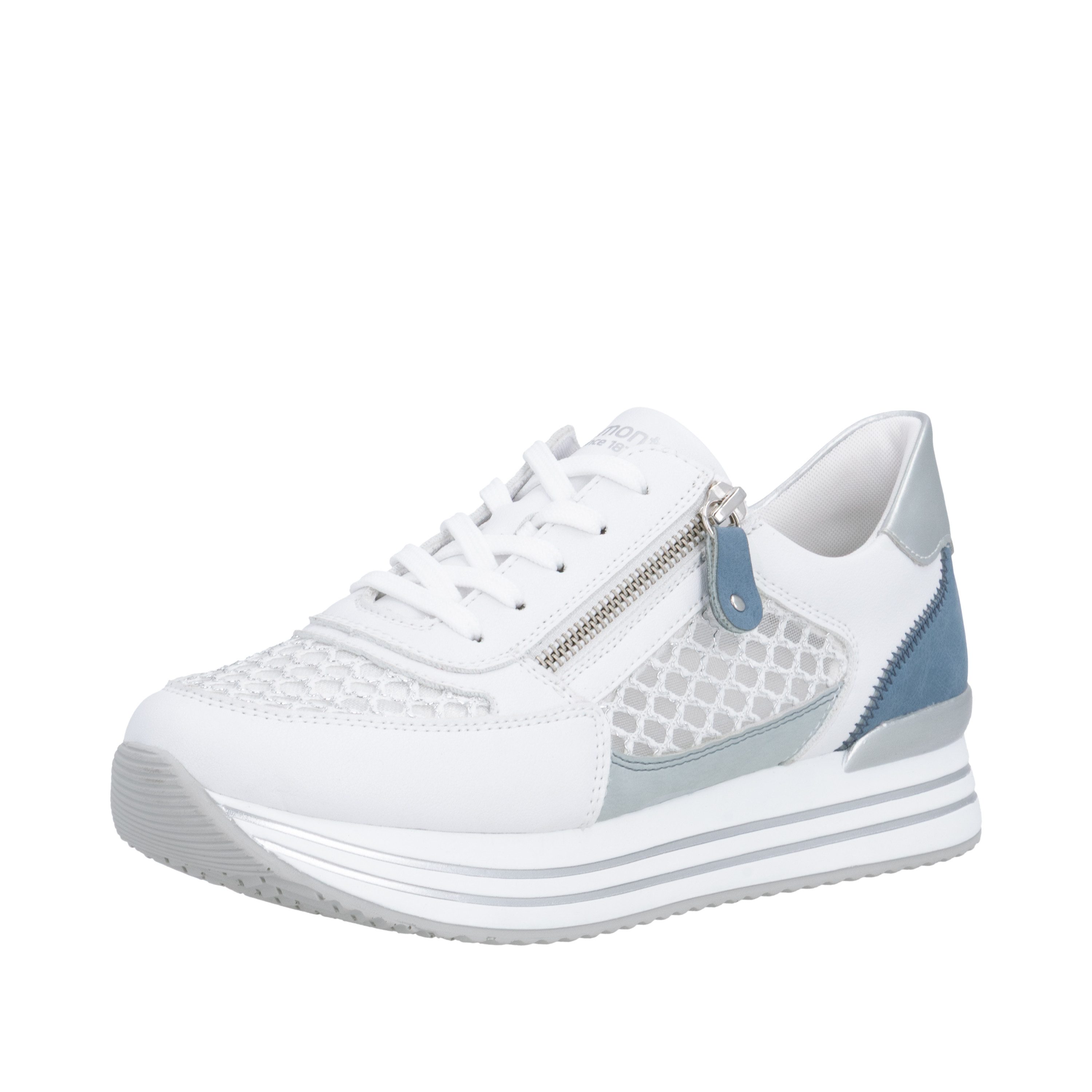 Remonte Plateausneaker, Freiezitschuh, Halbschuh, Schnürschuh, vegan, Kontrastbesatz