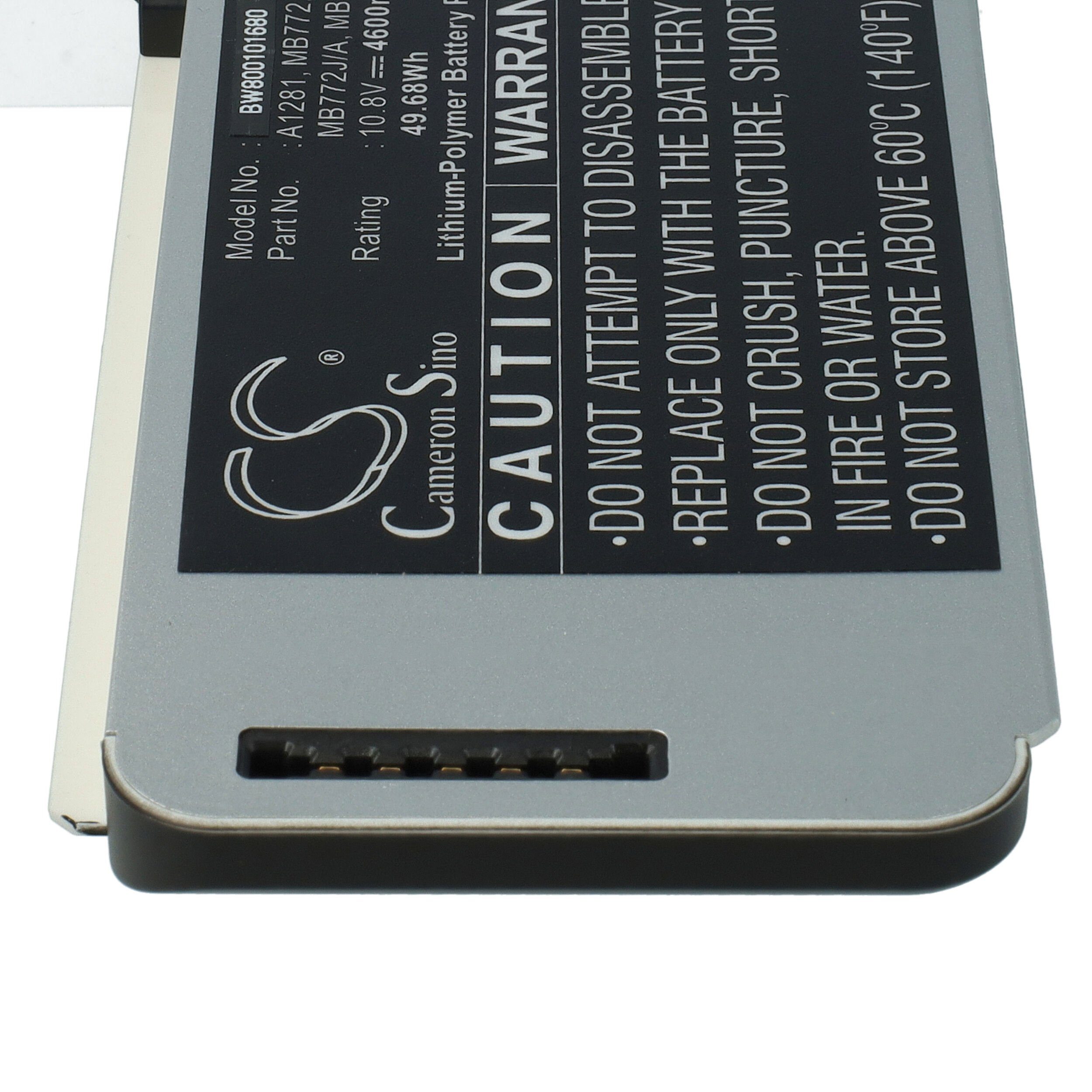 A1286, für vhbw Unibody 4400 Macbook 15" (2008), mAh 15" Apple Laptop-Akku passend Aluminum Pro