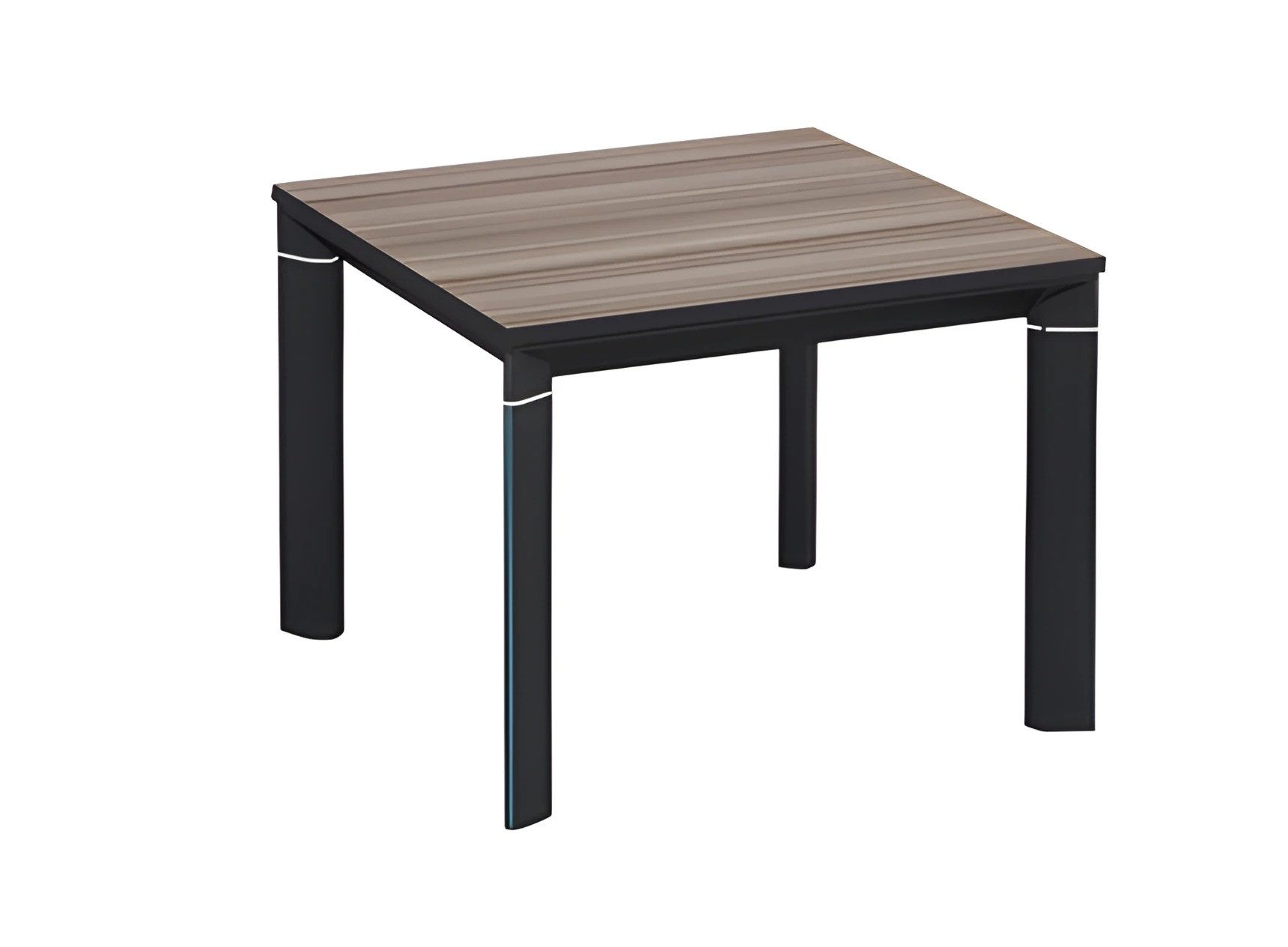 JVmoebel Beistelltisch Beistelltisch Schwarz Holzoptik Quadratisch Metallgestell Modern, Made in Europe