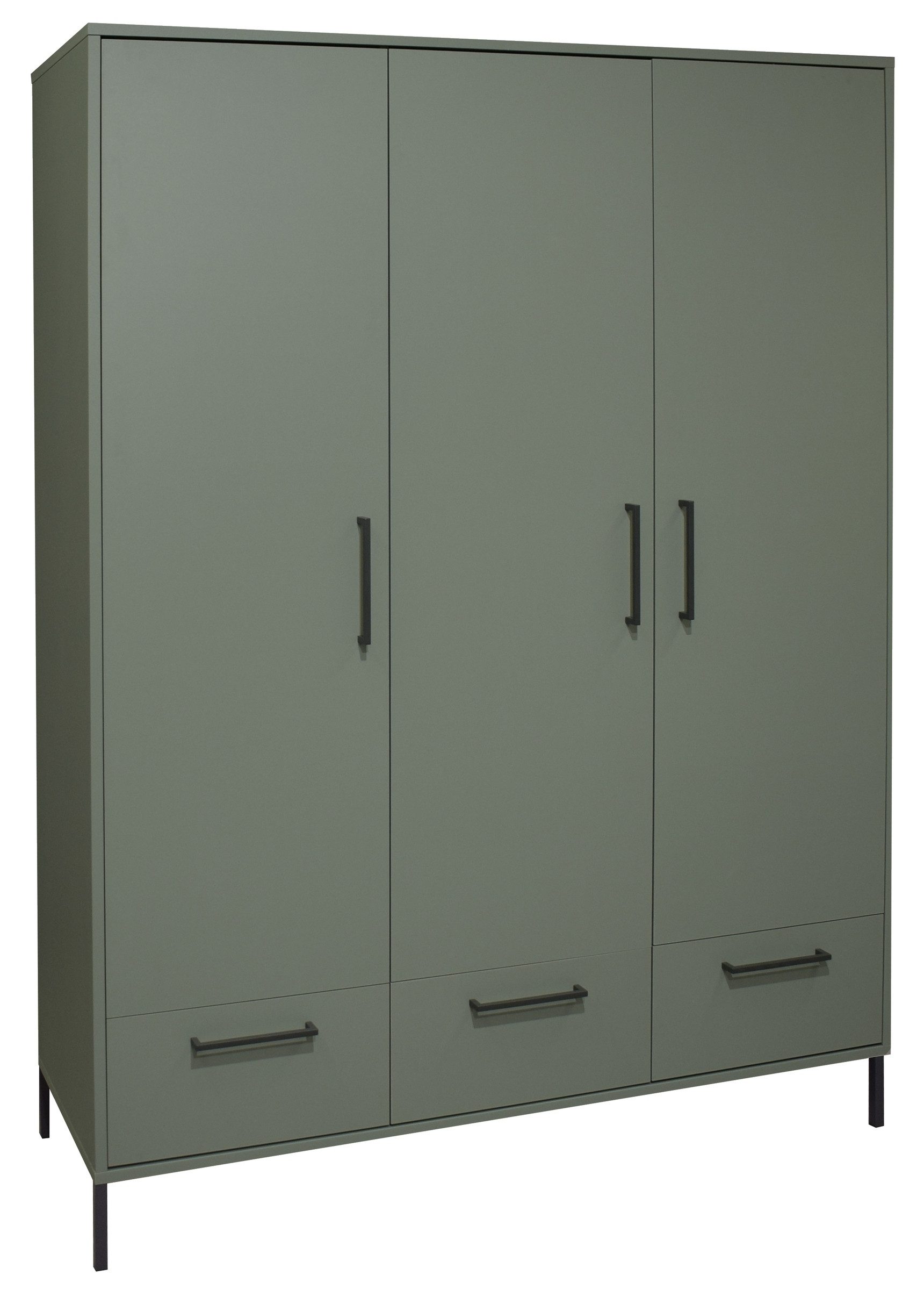 freiraum Kleiderschrank Ole in pine green matt - 148x195x51cm (BxHxT)