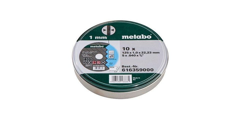 metabo Trennscheiben Metabo Trennscheiben-Set 10-teilig 125 x 1 x 22,23