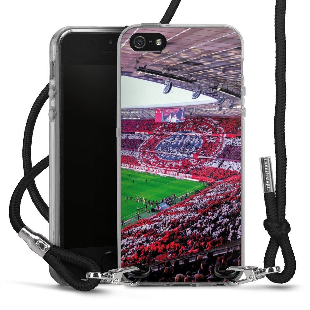 DeinDesign Handyhülle FCB Stadion FC Bayern München FCB Stadion Tribüne, Apple iPhone 5 Handykette Hülle mit Band Case zum Umhängen