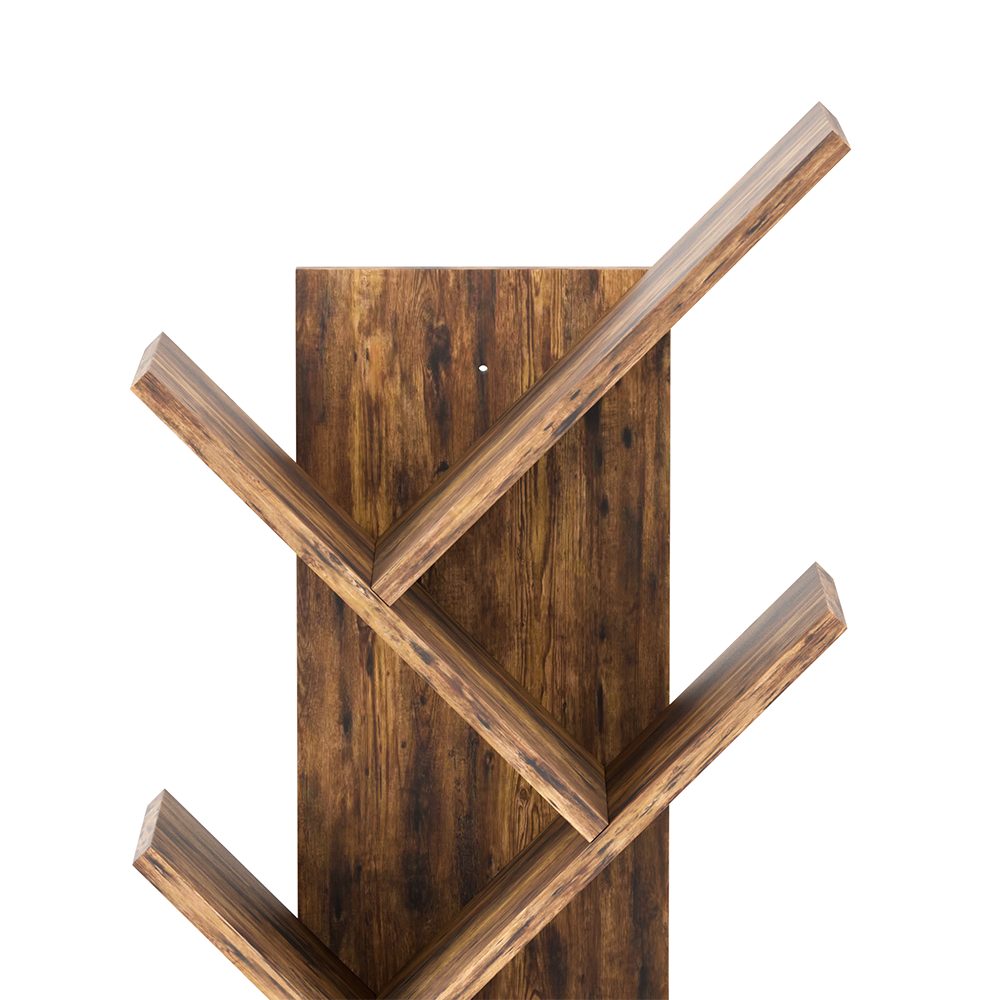 Mondeer Bücherregal in Baumform aus Holz Bücherschrank, Würfelregal exquisites 9 lagiges, einfaches Design und Platzsparen – Bild 5 von 5