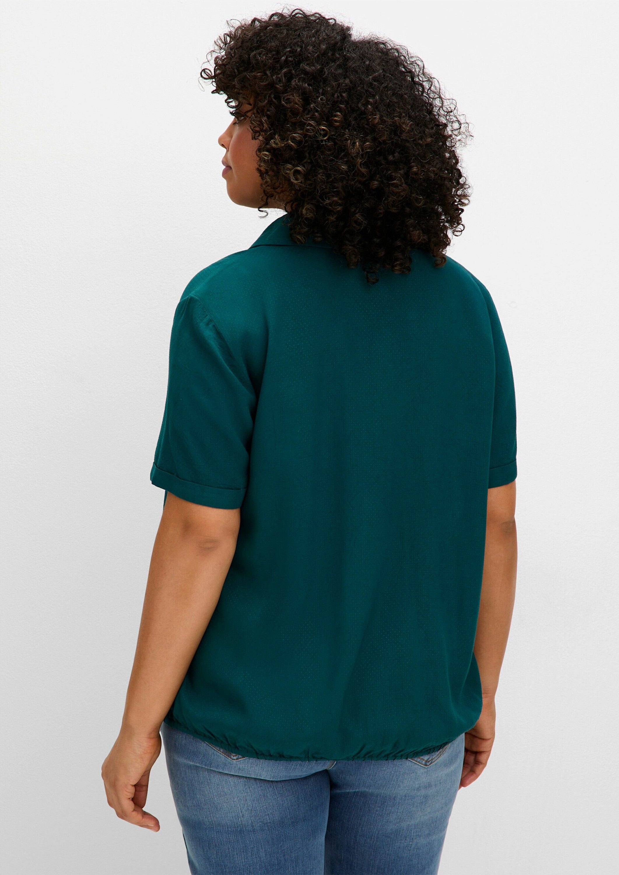 Sheego Klassische Bluse Tunika Kurzarm günstig online kaufen