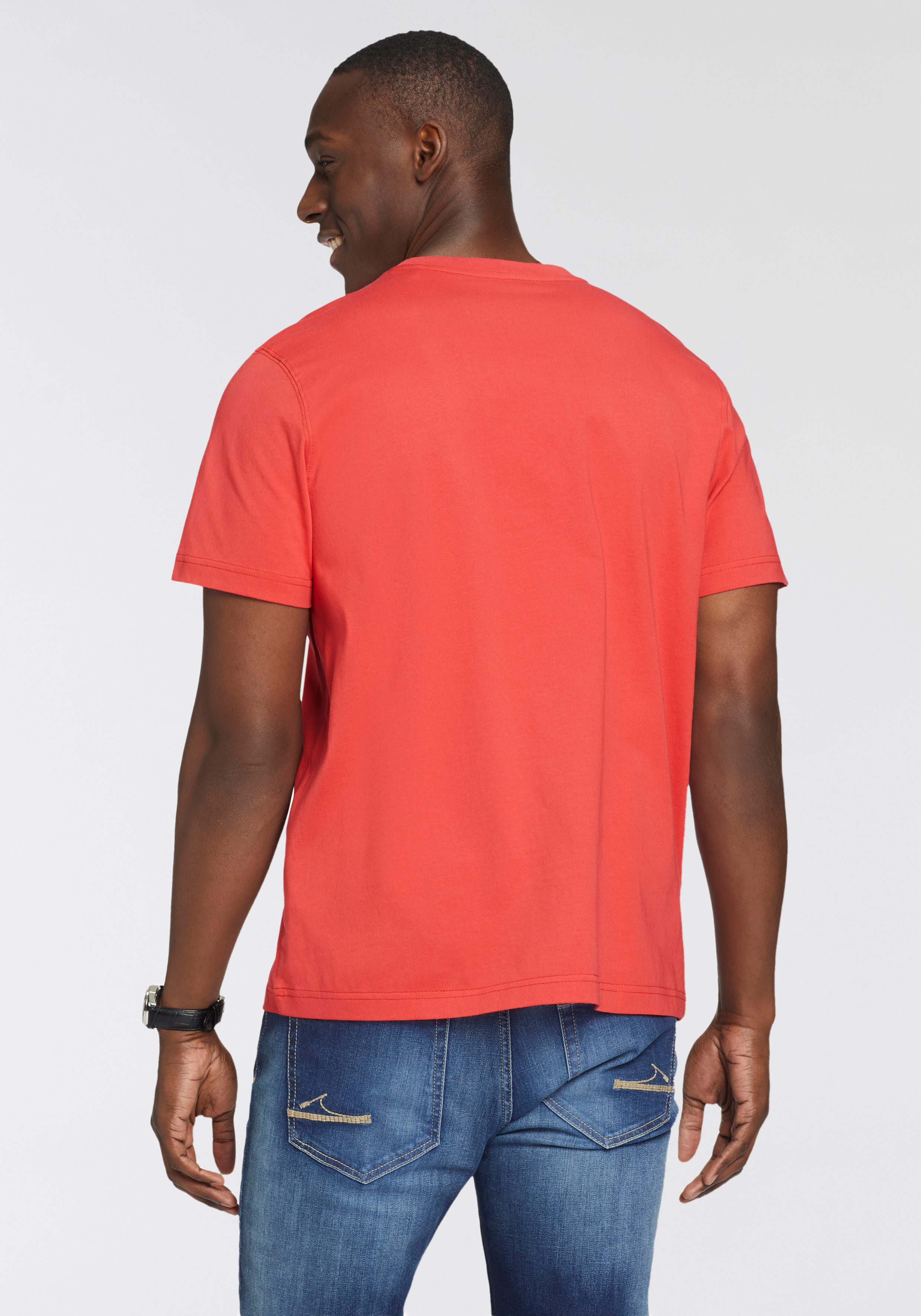DELMAO T-Shirt Kurzarm, lässige Passform, mit peppigem Print, aus Baumwolle – Bild 4 von 5