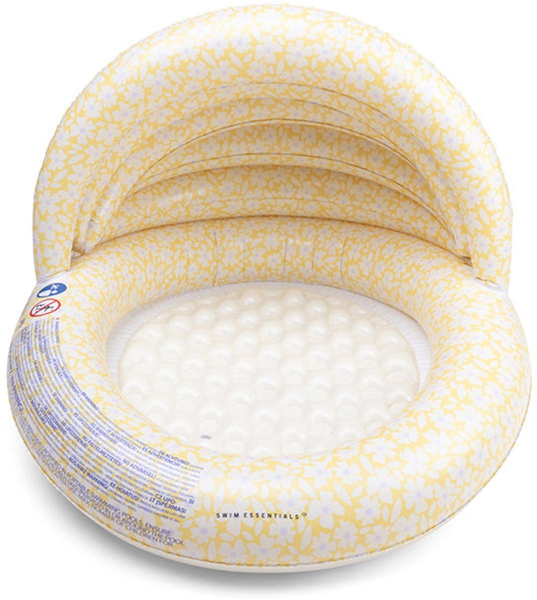 Swim Essentials Pool Swimming Pool 100 cm Yellow Flowers Canopy 100 x 77 cm, Swimmingpool Planschbecken – Bild 2 von 3