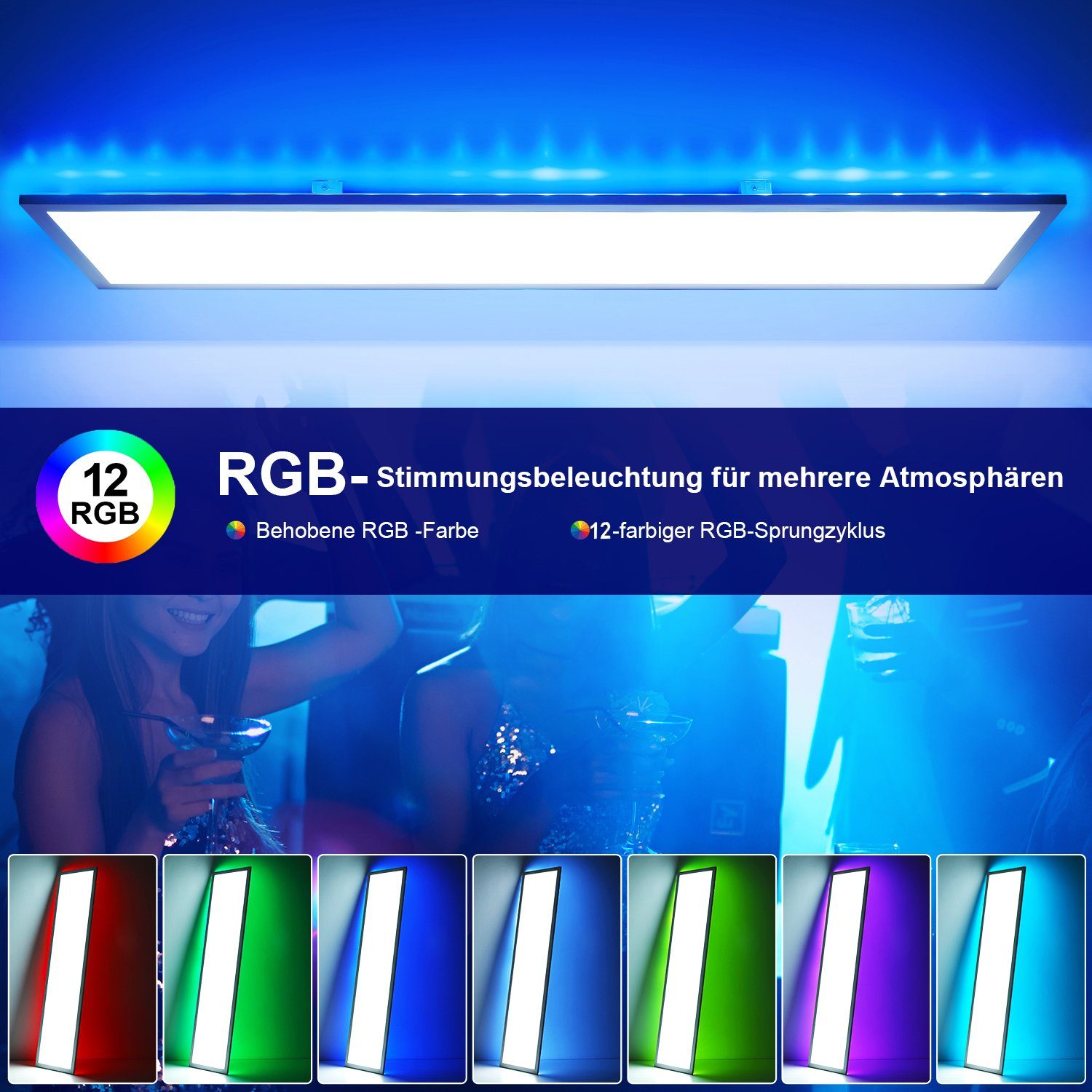 oyajia LED Deckenleuchte Ultraflach Deckenlampe 120x30cm, günstig online kaufen