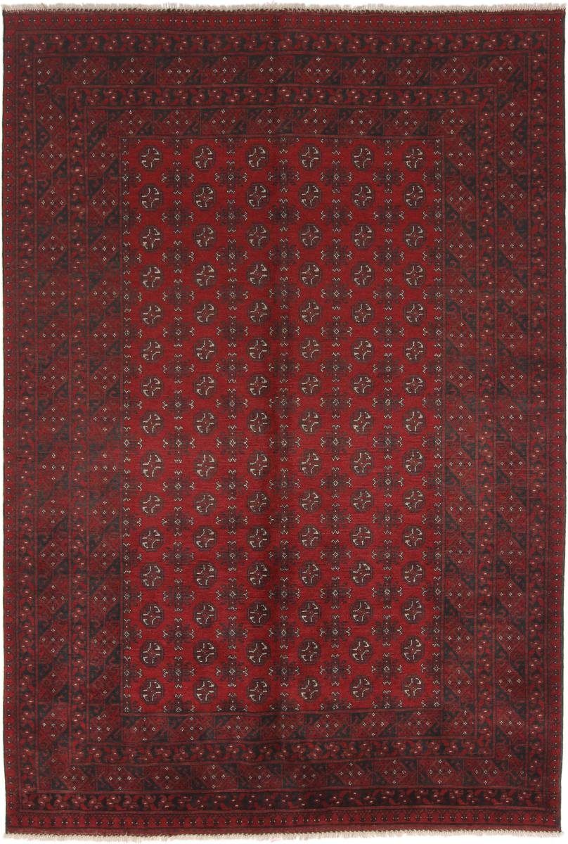 Orientteppich Afghan Akhche 196x283 Handgeknüpfter Orientteppich, Nain Trading, rechteckig, Höhe: 6 mm