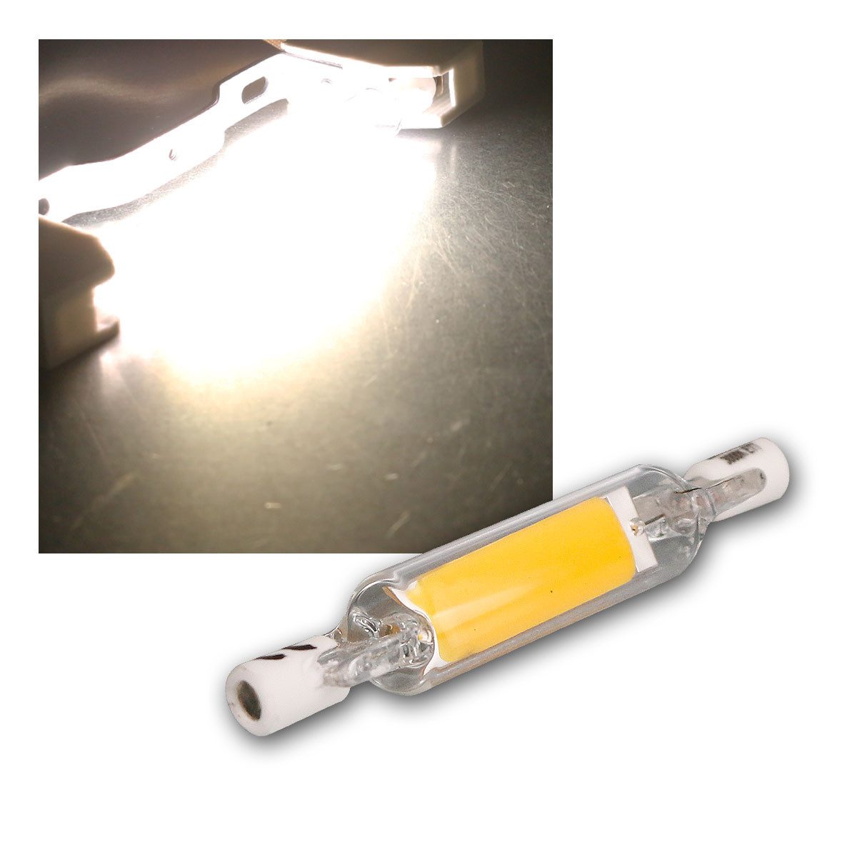 McShine LED-Leuchtmittel R7s LED-Leuchtmittel 78mm neutralw 400lm 4W/230V, daylight/tageslichtweiß