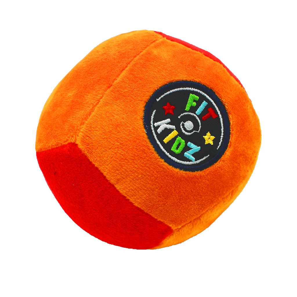 FitKidz Kuscheltier-Rassel Medizin Fitness Ball Soft Toy Geschenk Kinder Fitness Sportspielzeug, babyweiches Velour, Rasseleffekt